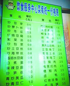 厦门大学食堂菜价最高3元 称确保贫困生吃得起