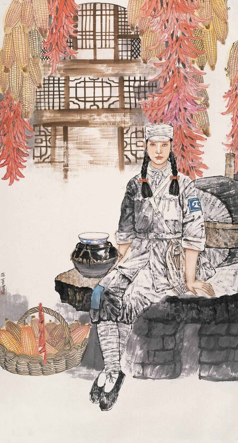 孙菁：《八路军女战士》