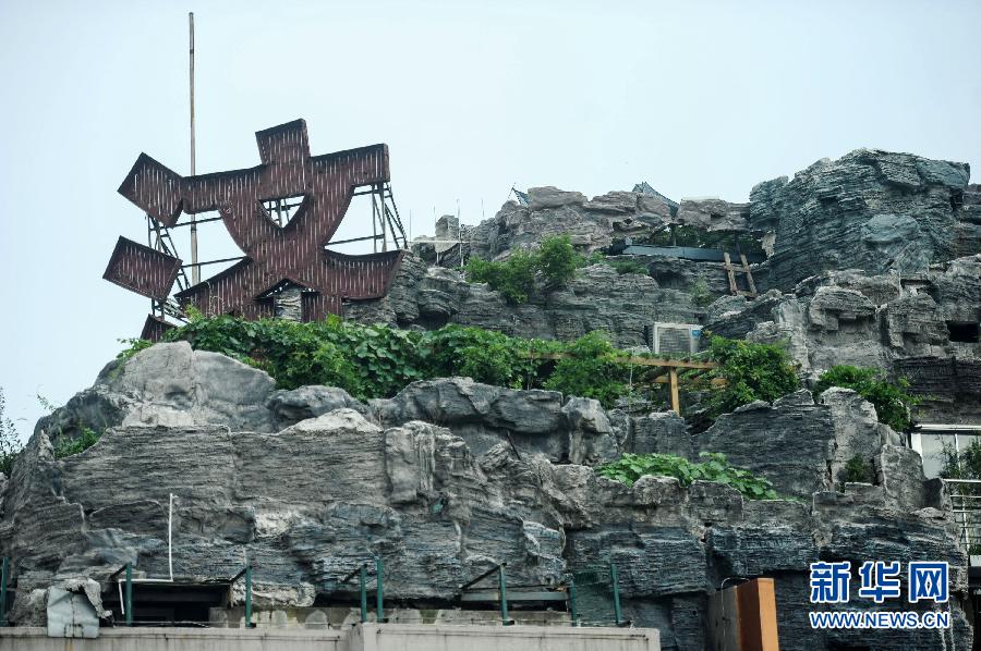 （社会）（4）北京海淀现楼顶别墅 假山大树俱全