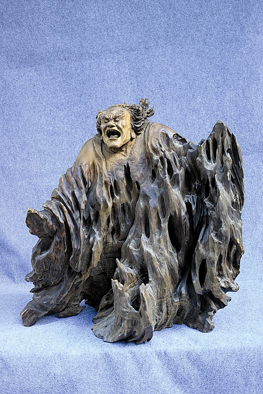 古沉木雕刻艺术品展亮相京城