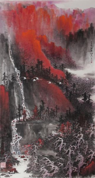江爱松《千峰朝阳》,2014年