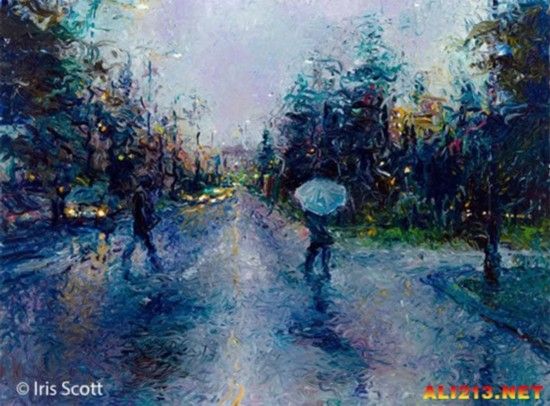 国外艺术家用手指画出的精美油画