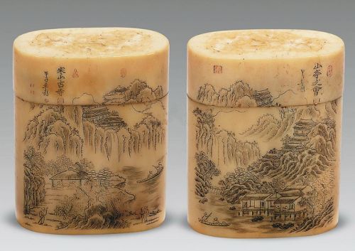 牙雕烟盒兼具文玩与实用功能