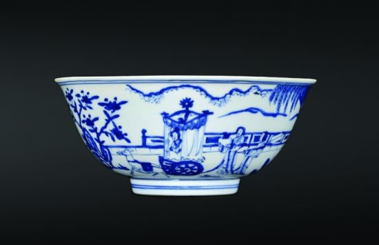 拍品赏析：明万历青花西王母游园图大碗