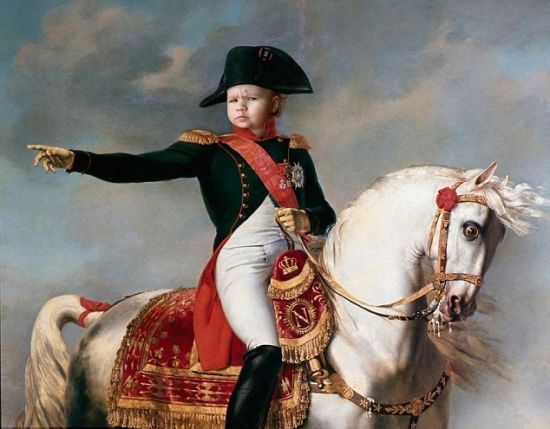 瑞典艺术家恶搞：婴儿面孔PS到历史名人身上