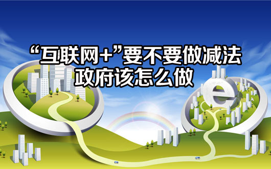 &ldquo;互联网+&rdquo;要不要做减法 政府该怎么做