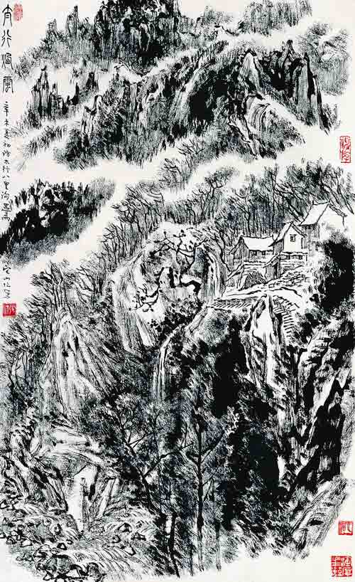 张仃焦墨作品