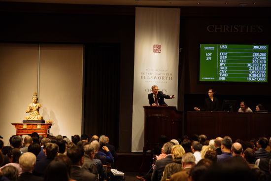 拍卖现场。 2015图片由佳士得提供