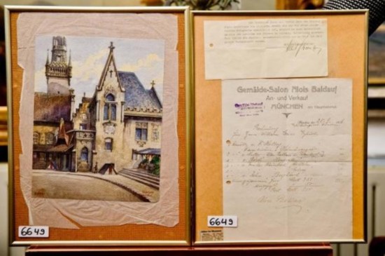 14幅希特勒画作公开拍卖 最高成交价超30万元(图)