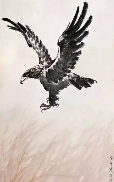 徐悲鸿的鹰也画的极妙