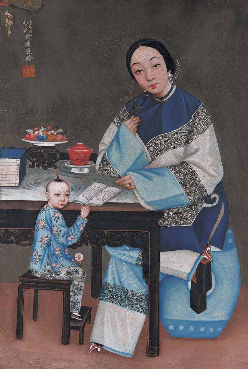 回味中国最早的油画作品&mdash;&mdash;清朝美女肖像