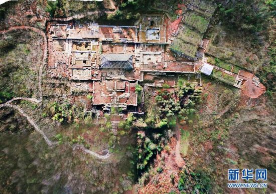 图为空中看贵州播州海龙屯飞龙关(7月3日摄)。 新华社记者 刘续 摄 图片来源:新华网