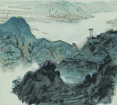 山川巨变(国画) 宋文治