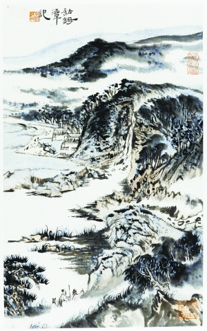 画坛北李南陆中的陆俨少