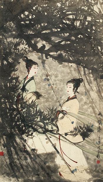 傅抱石 《二湘图》