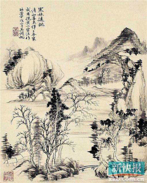 吴湖帆 寒林远眺(雅昌供图)