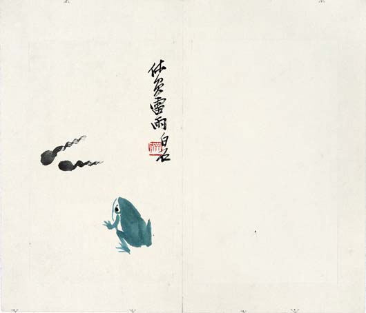 《休负雷雨》纸本设色 1934年