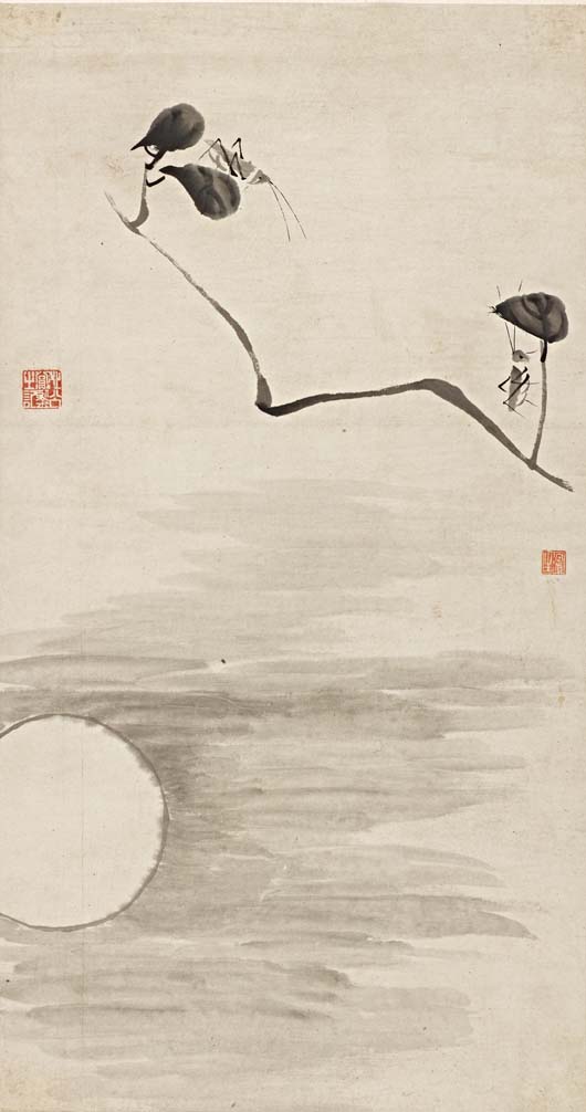 《秋虫图》 纸本水墨 1911年