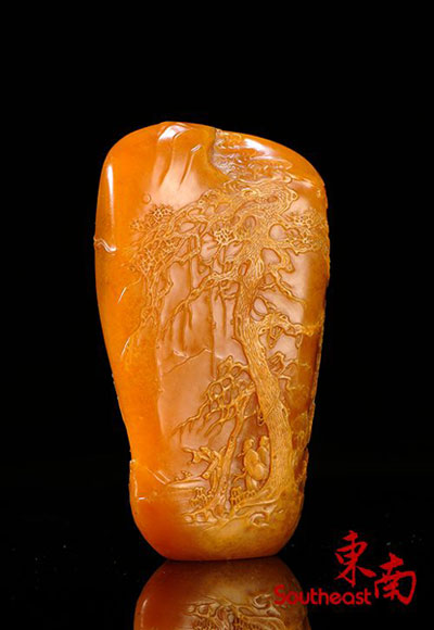 东南秋拍预展举行 寿山石投资正当时