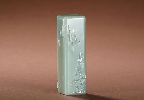北京正道首拍中的玉雕印章