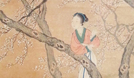潘振镛仕女图赏析：月明林下美人来