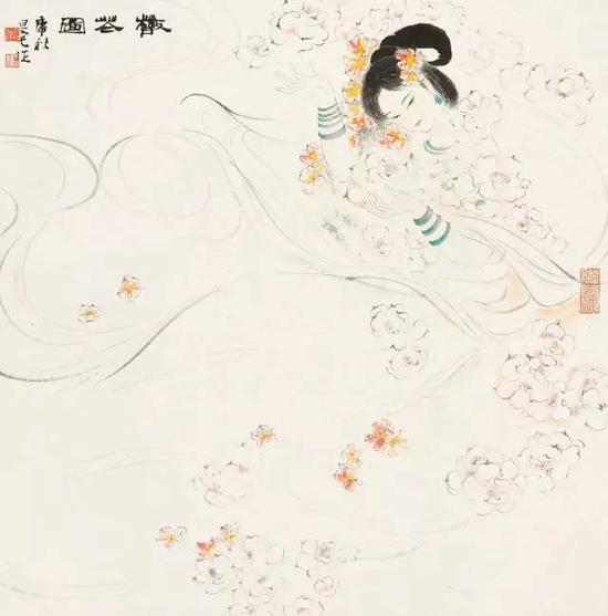 lot 0019 刘旦宅 天女散花