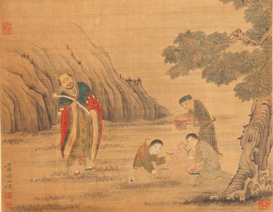 北京湛然秋拍《石涛十六罗汉图册》同步联拍在线