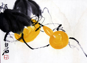 吴昌硕与齐白石所画《葫芦》各有妙趣