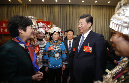 2014年3月7日，习近平总书记参加全国人大贵州代表团审议