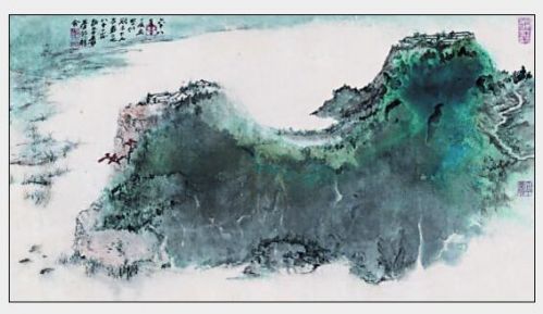 泼墨彰显艺术家对墨彩的驾驭能力