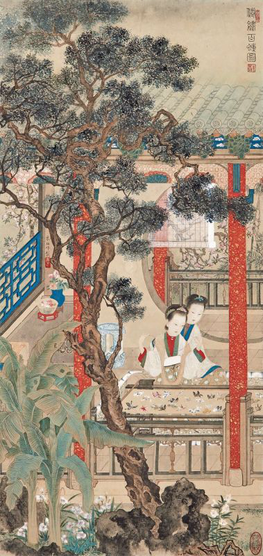 朱梅邨《倦绣百蜨图》以350万港币成交