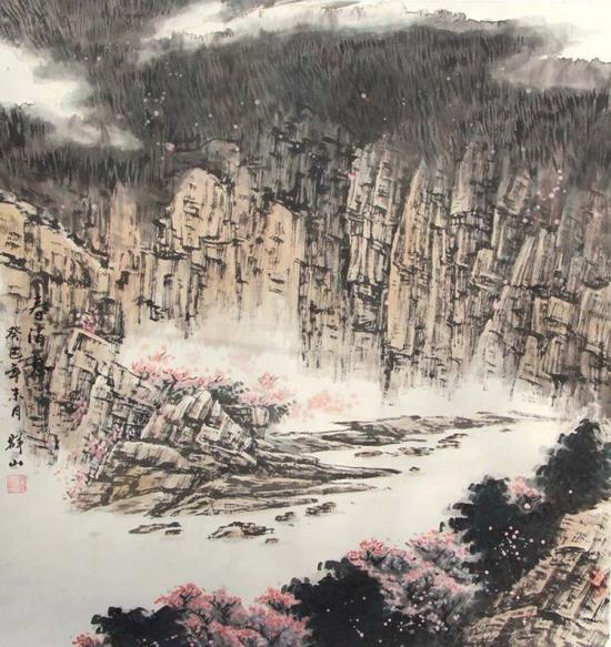 陕西山水画家李群山：秦岭山水 洛水河畔