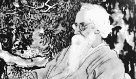 徐悲鸿为泰戈尔画多幅画像 表现其多方面情形