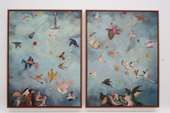 黄磊收藏画作《回声》 创作者瑃燕谈画中玄妙