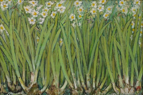 《水仙》，作者：庞薰琹，创作时间：1981，规格：46×67cm