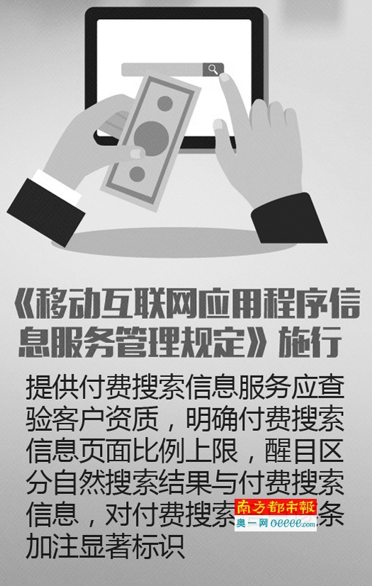 付费搜索信息须显著标识 手机App将推实名制