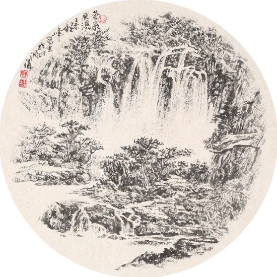 苍岩飞瀑(圆光)33cm