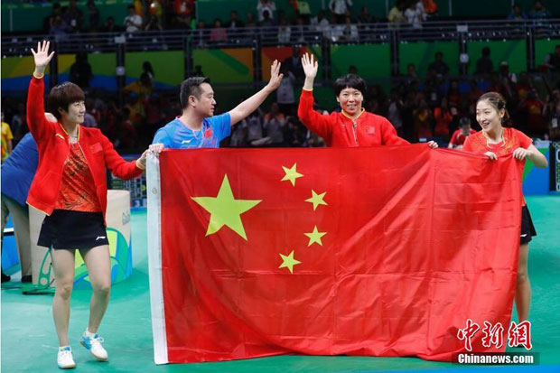 第17金   中国乒乓女团完胜德国