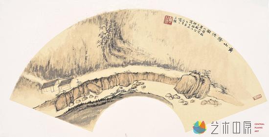 雒三桂作品《黄山汤池图》