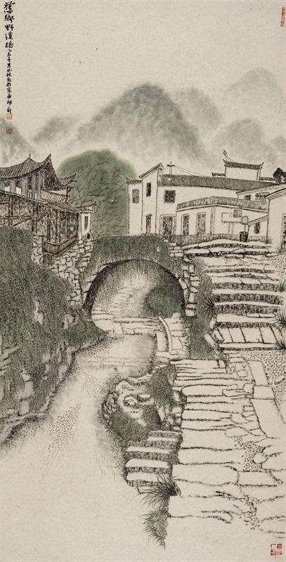 乡野旧溪桥143X73