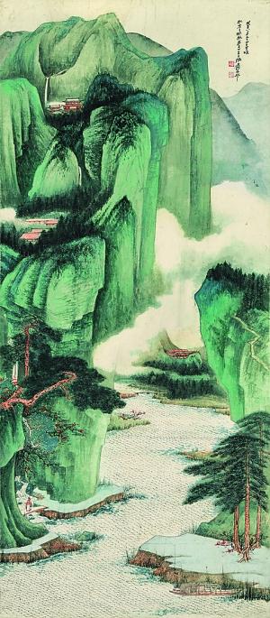 TOP9张大千 《秋水春云》 成交价：3548万港元