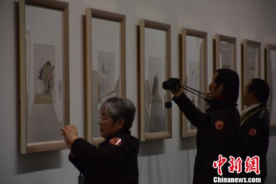 虞一风所作的《百蝶图》系首次向公众展出 马芙蓉 摄