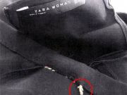 知名服装品牌Zara衣服缝线内被曝发现死老鼠