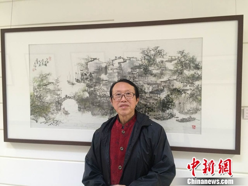 王福元中国画展开幕 以画笔留住传统村落