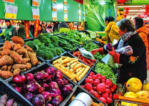 北京各大超市春节果蔬供应充足