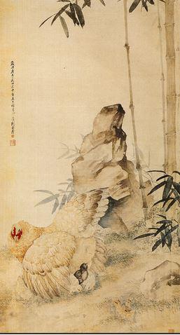 1997秋拍嘉德刘奎龄《大吉图》，99×54cm，成交于4.95万元