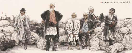 
	《快乐巴扎》145cm×360cm &nbsp;2015