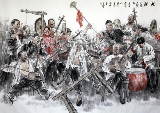 
	《老腔》270cm×190cm &nbsp;2012