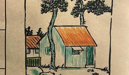 体育老师把丰子恺漫画画在孩子书皮上