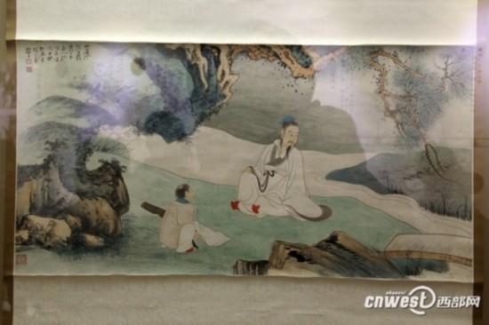 张大千1944年绘制的松溪觅句图-图片版权归原作者所有